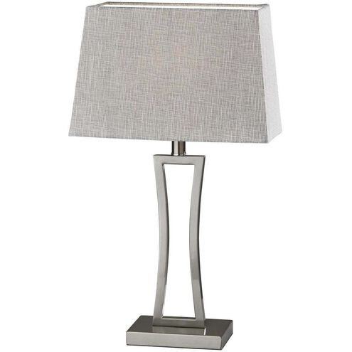 Camila 24.25 inch 100 watt Brushed Steel Table Lamp Portable Light, Set of 2, Simplee Adesso