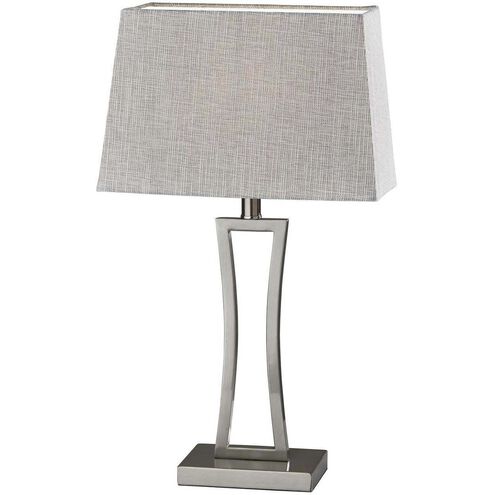 Camila 24 inch 100.00 watt Brushed Steel Table Lamp Portable Light, Set of 2, Simplee Adesso