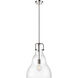 Haverhill 1 Light 14 inch Polished Nickel Pendant Ceiling Light in Clear Glass