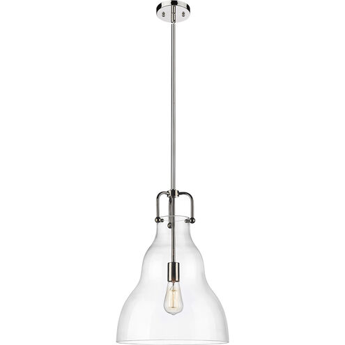 Haverhill 1 Light 14 inch Polished Nickel Pendant Ceiling Light in Clear Glass