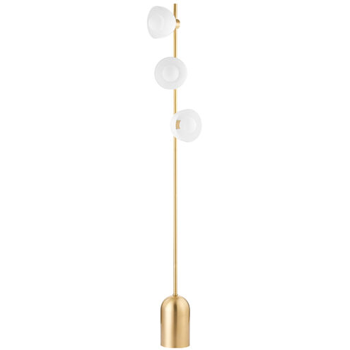 Belle 67 inch 60.00 watt Aged Brass Floor Lamp Portable Light