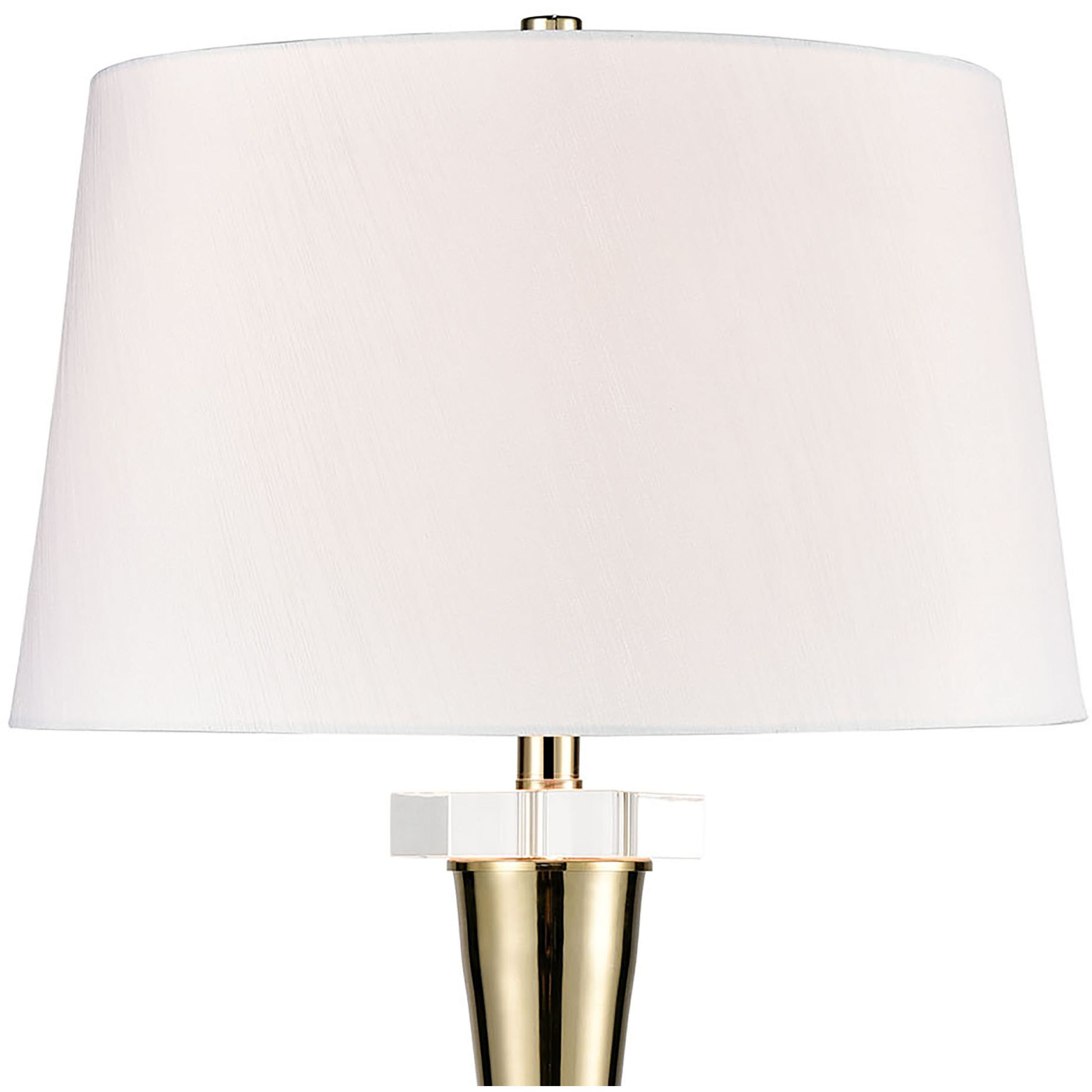 Brandt 32 inch 150 watt Gold with Clear Table Lamp Portable Light