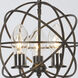 Solaris 3 Light 12 inch English Bronze Outdoor Chandelier