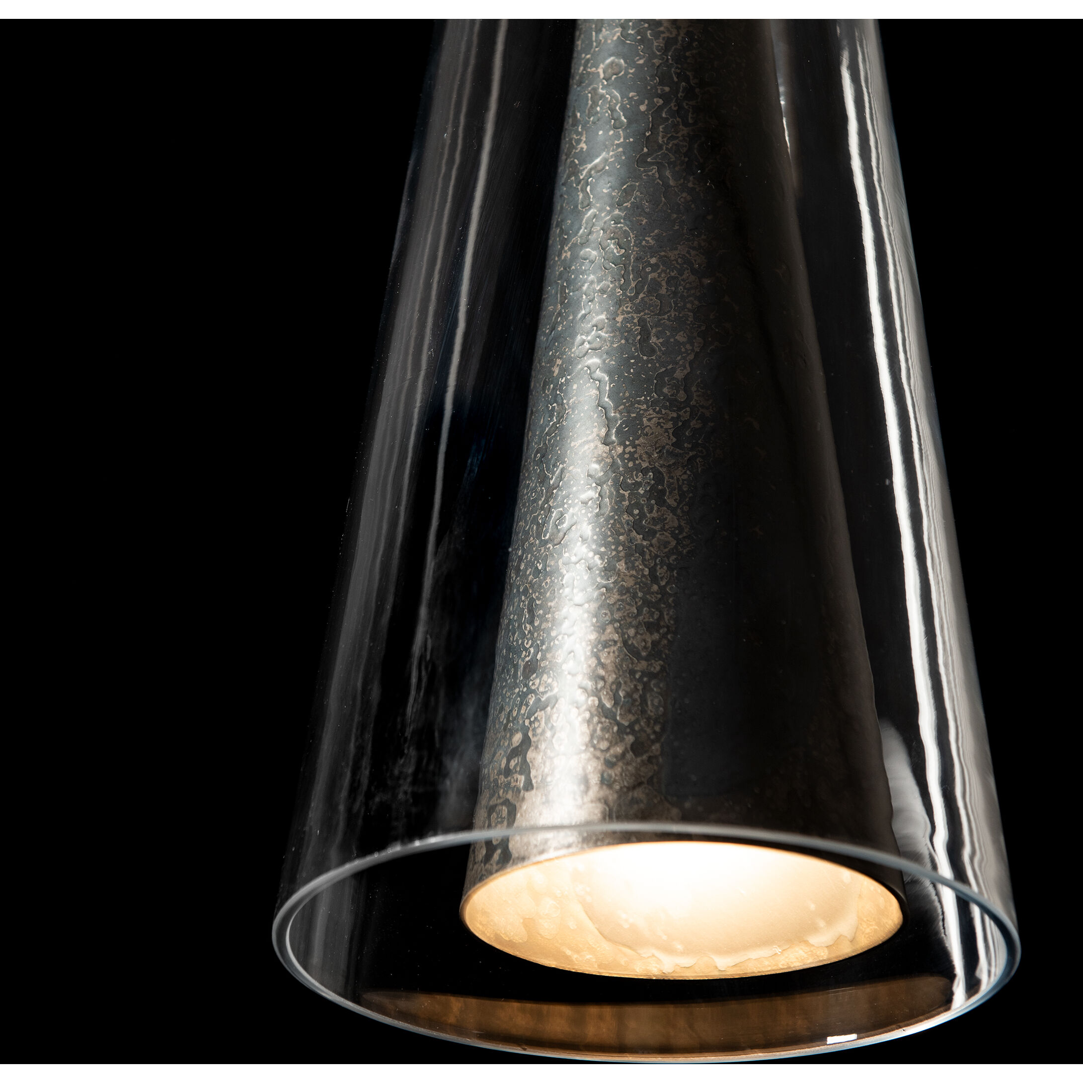 Spire 1 Light 6.4 inch Dark Smoke and Clear Steel Mini Pendant Ceiling Light