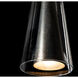 Spire 1 Light 6.4 inch Dark Smoke and Clear Steel Mini Pendant Ceiling Light