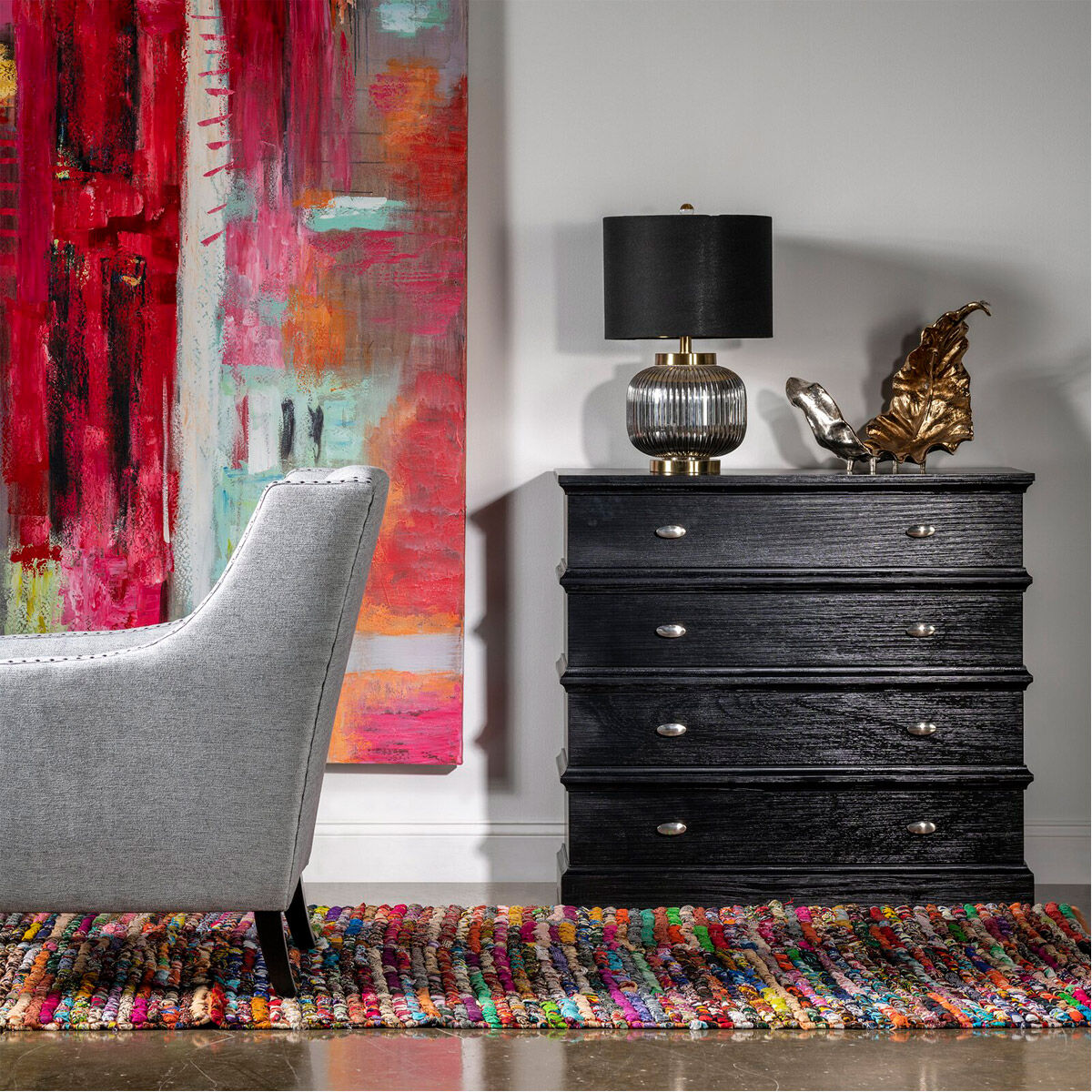 Amelia 22.25 inch 150 watt Handfinished Silver and Polished Gold Table Lamp Portable Light