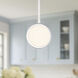 Blanco Pendant Ceiling Light in Polished Nickel and Alabaster