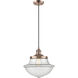 Franklin Restoration Oxford LED 12 inch Antique Copper Mini Pendant Ceiling Light in Clear, Franklin Restoration