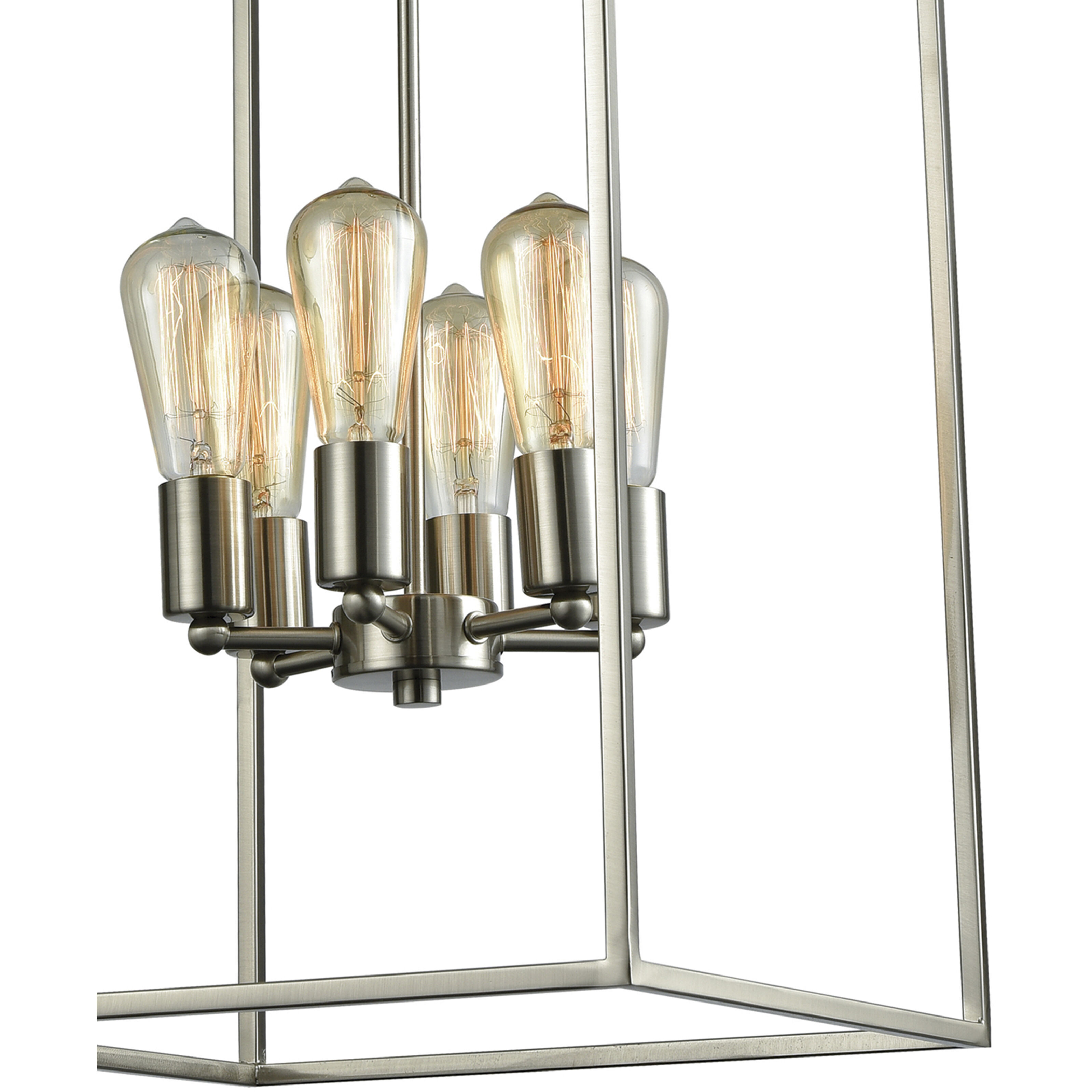 Williamsport 6 Light 14 inch Brushed Nickel Chandelier Ceiling Light