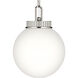 Andorra 1 Light Polished Nickel Pendant Ceiling Light