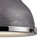 Fishkill 1 Light 9 inch Weathered Zinc with Polished Nickel Mini Pendant Ceiling Light