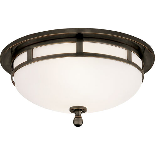 Openwork 2 Light 10 inch Bronze Flush Mount Ceiling Light, Small