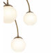 Fusion Collection - Noho Family 7 Light 25 inch Brushed Brass Chandelier Ceiling Light in 25" D x 25" W x 28.25" H, EVOLV