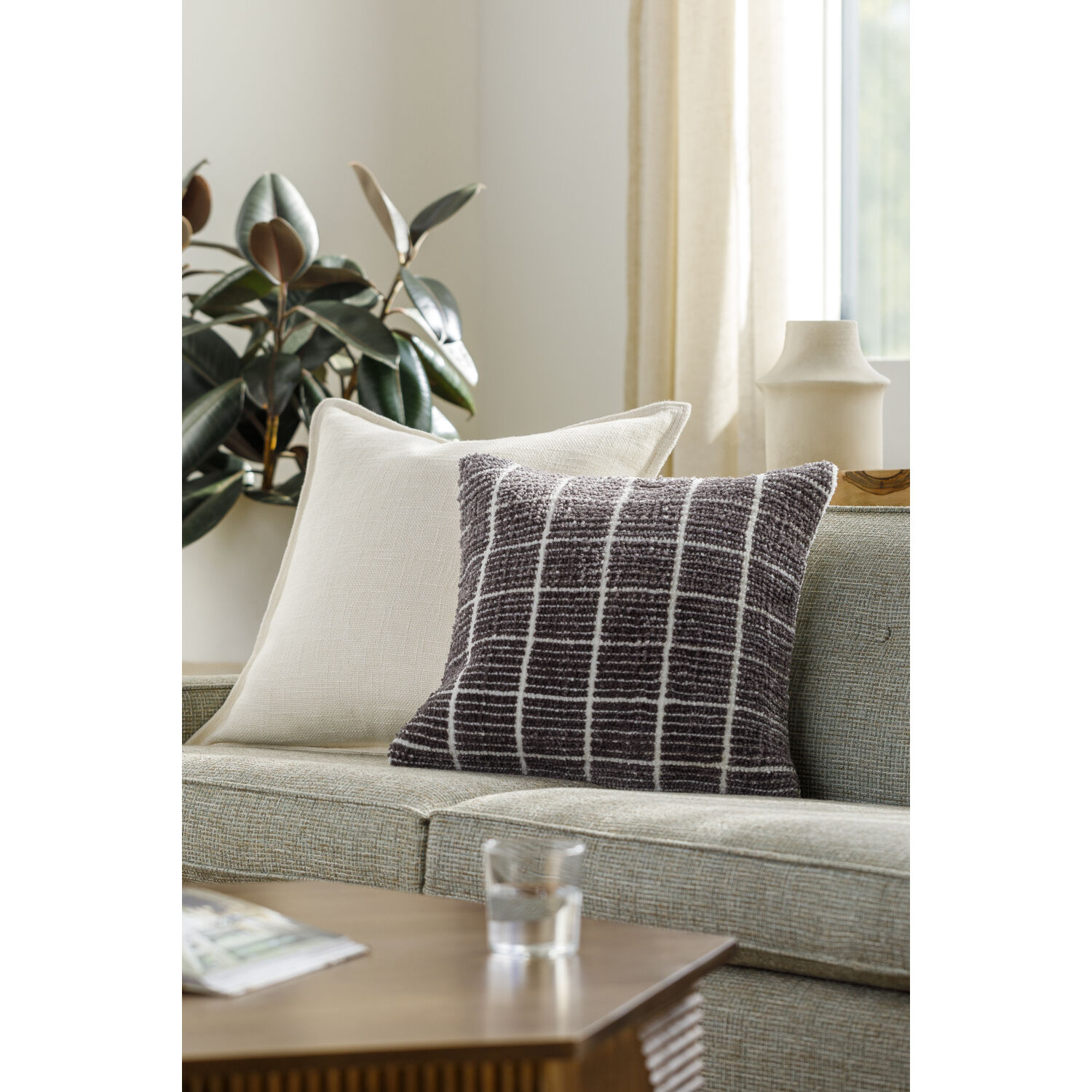 Rowley 18 X 18 inch Sterling Grey / Black / Onyx / Jet Black / Lunar Green / Sage Accent Pillow