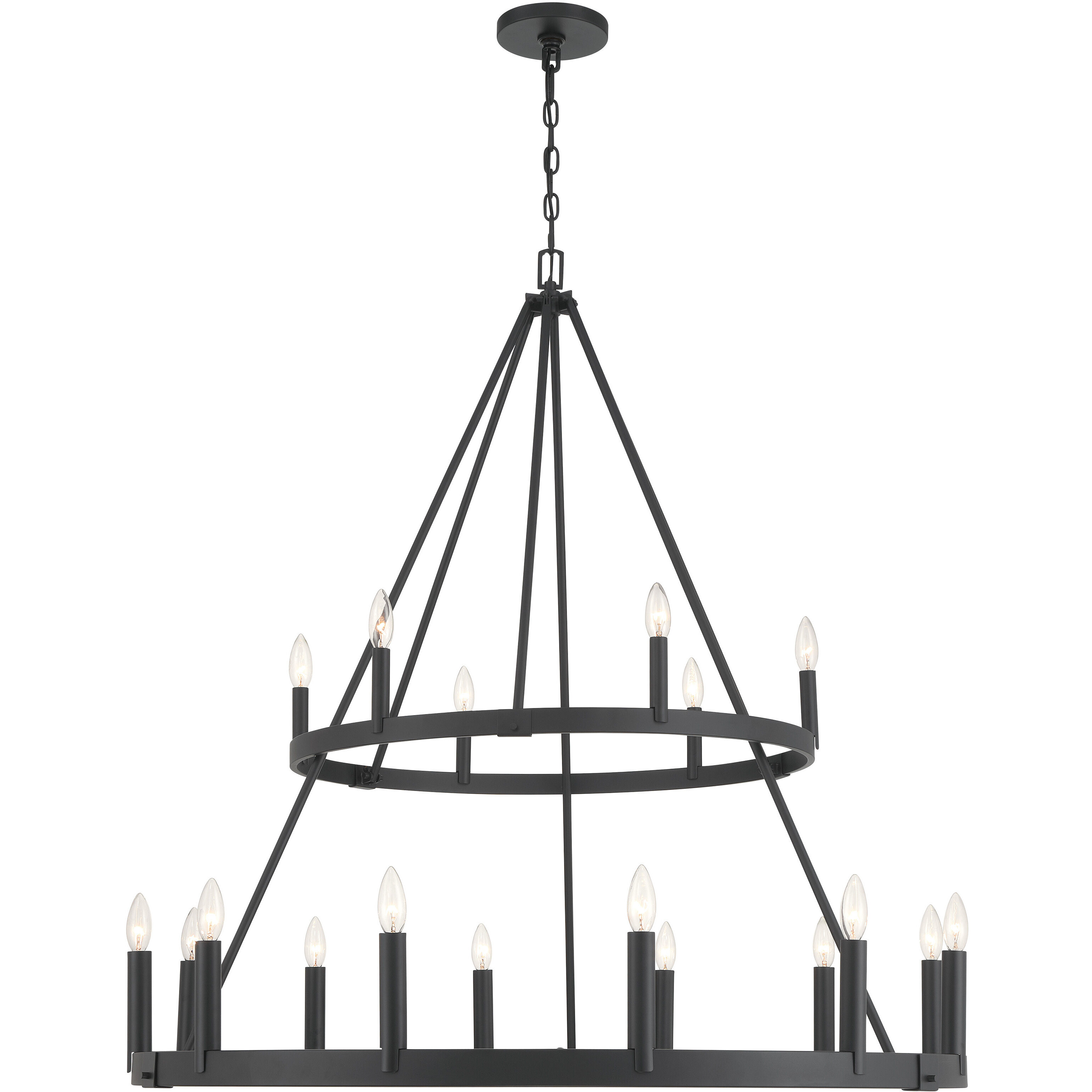 Dutton 18 Light 42.75 inch Coal Chandelier Ceiling Light