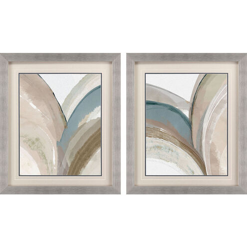 Abstract Skyfall Brown and Blue and Neutral Framed Art
