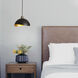 Luna Bella LED 10 inch Matte Black and Weathered Brass Pendant Ceiling Light