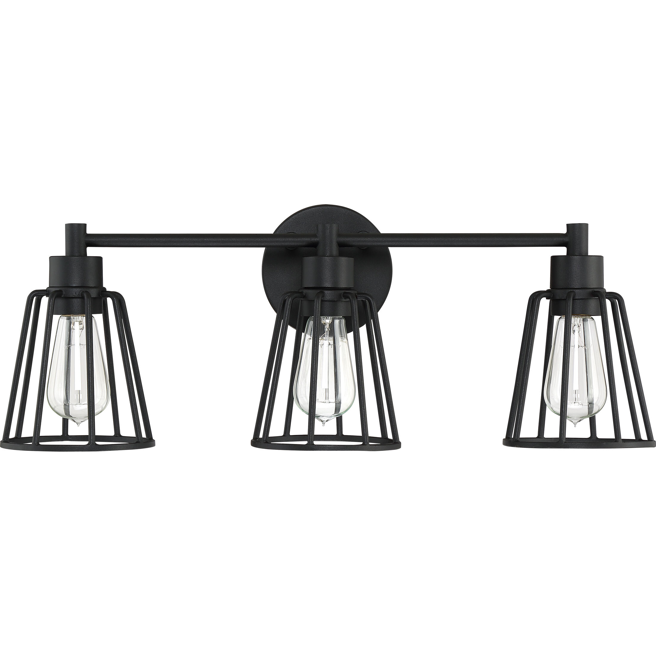Atticus 3 Light 24 inch Earth Black Vanity Light Wall Light