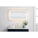 Lux 36 X 20 inch Glossy White Lighted Wall Mirror