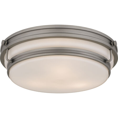 Grafton 3 Light 16 inch Antique Nickel Flush Mount Ceiling Light, Medium