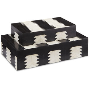 Arrow 12 inch Black/White/Natural Boxes, Set of 2