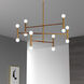 Ava LED 31 inch Vintage Bronze Chandelier Ceiling Light in Vintage Brass