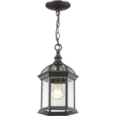 Annex 1 Light 8 inch Rust Outdoor Chain Mount Ceiling Fixture