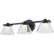 Cone LED 22 inch Black Bath Vanity Light Wall Light