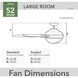 Seawall 52 inch Matte Silver Outdoor Ceiling Fan