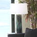 Brushstroke 31 inch 100.00 watt Aqua / Dark Blue / Metallic Ombre Reactive Glaze Table Lamp Portable Light