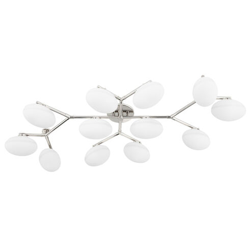 Wagner LED 33.75 inch Polished Nickel Semi Flush Ceiling Light