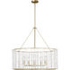Thom Filicia Winslow 5 Light 35.75 inch Powder-Coated Brass Chandelier Ceiling Light