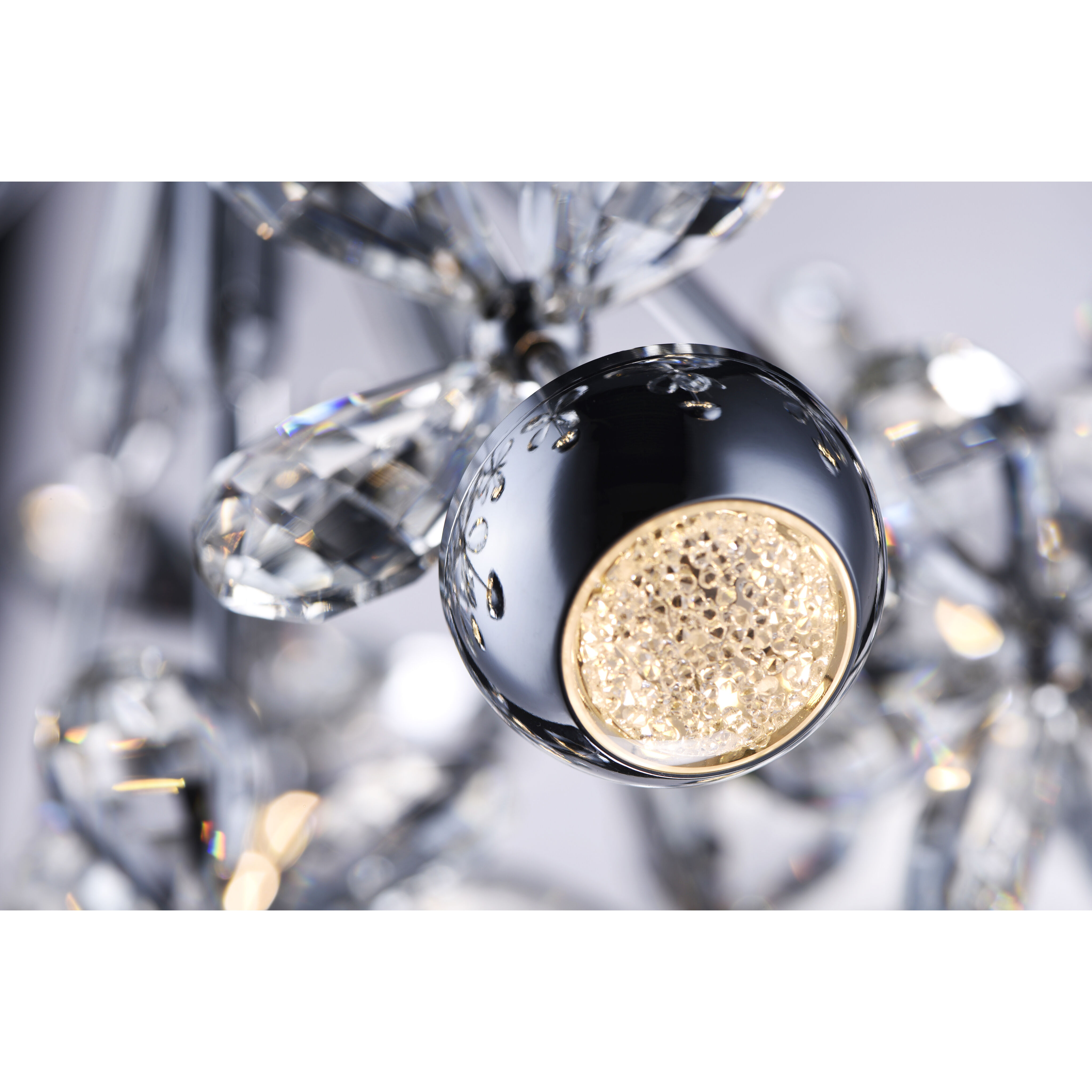 Supernova LED 34 inch Polished Chrome Multi-Light Pendant Ceiling Light