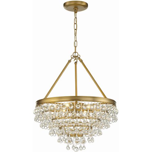 Calypso 6 Light 20 inch Vibrant Gold Chandelier Ceiling Light