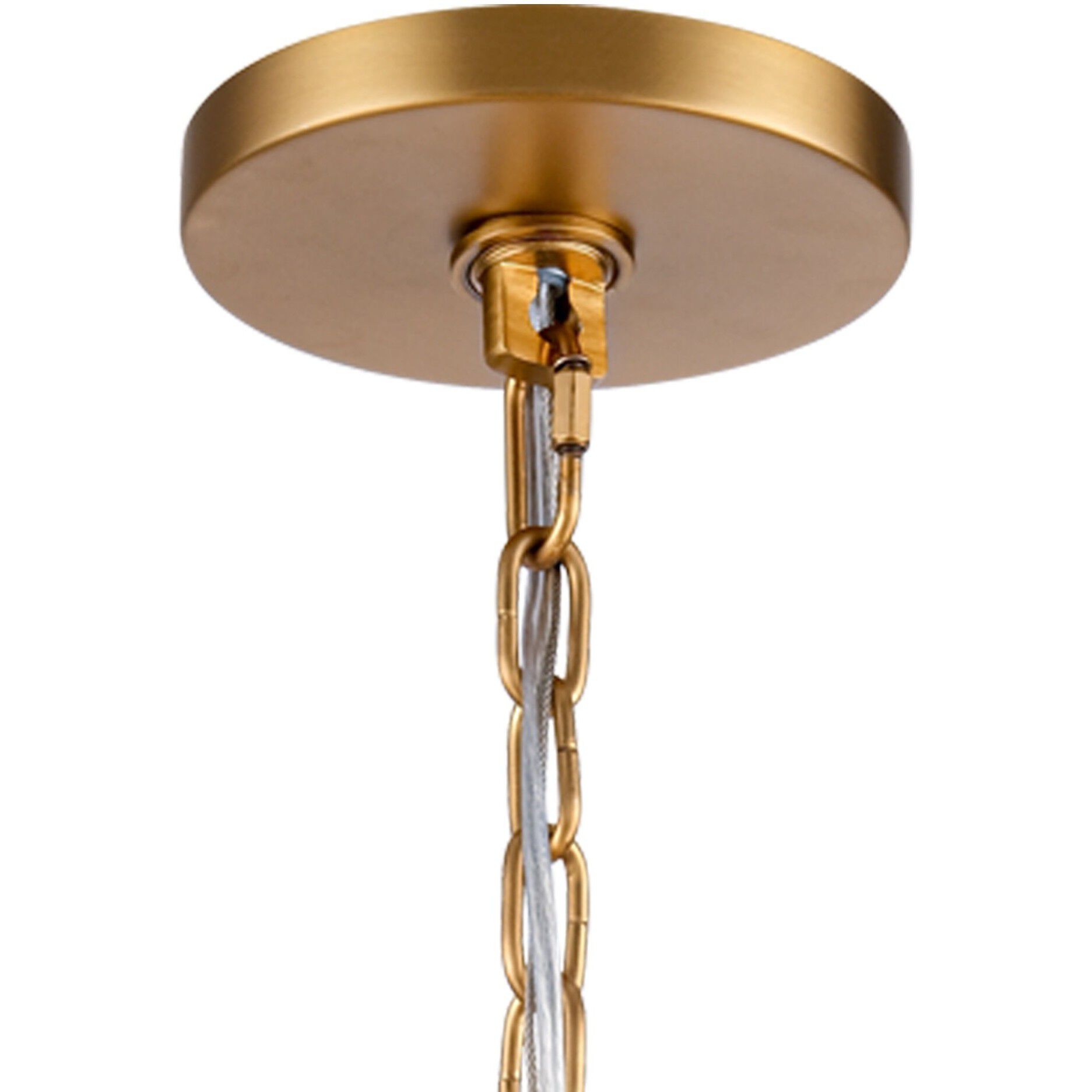 Icicles 8 Light 30 inch Natural Brass Pendant Ceiling Light, Converts to Semi Flush