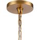 Icicles 8 Light 30 inch Natural Brass Pendant Ceiling Light, Converts to Semi Flush