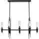 Torres 8 Light 38.25 inch Matte Black Linear Pendant Ceiling Light