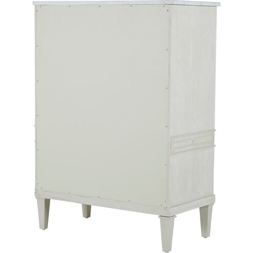 Archie Cerused White / Agros White Stone / Antique Bronze Cabinet