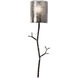 Ironwood 1 Light 6.6 inch Beige Silver Cover Sconce Wall Light in Metallic Beige Silver, Frosted Granite, Twig