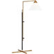 Kelly by Kelly Wearstler Franklin 42.75 inch 9 watt Burnished Brass and Deep Bronze Task Floor Lamp Portable Light in Burnished Brass / Deep Bronze