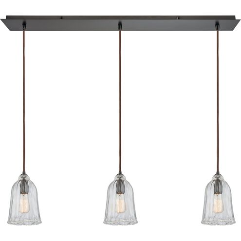 Hand Formed Glass Linear Mini Pendant Ceiling Light