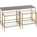 Carrick 52 X 15 inch Dark Mahogany with Antique Brass and Clear Nesting Console Table