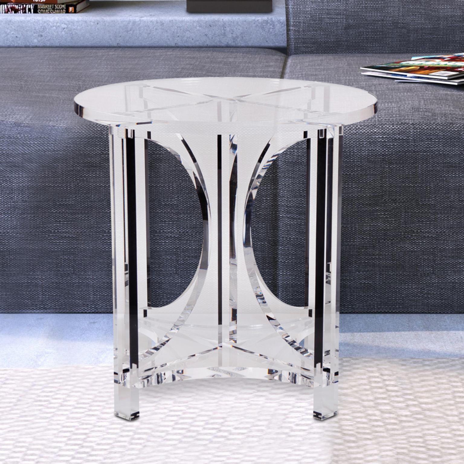Kalare 20 X 20 inch Clear Side Table