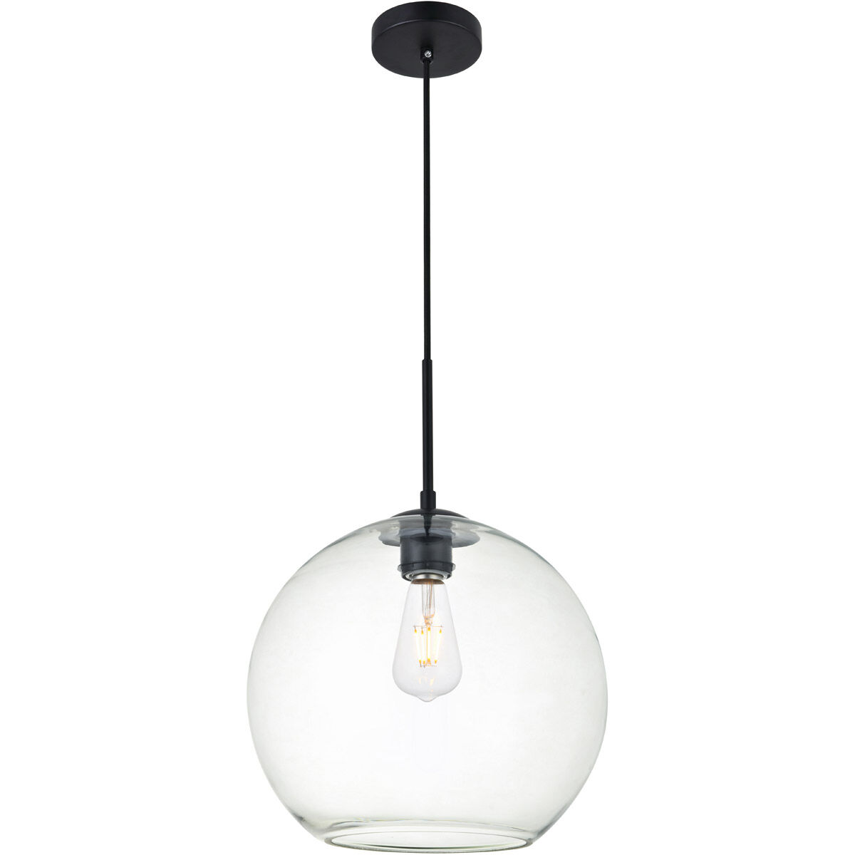 Baxter 1 Light 12 inch Black Pendant Ceiling Light 