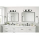 Hollywood 3 Light 24 inch Black Vanity Light Wall Light