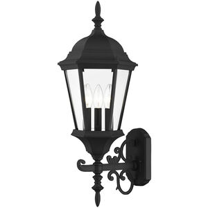 Hamilton 3 Light 25 inch Textured Black Outdoor  Wall Lantern