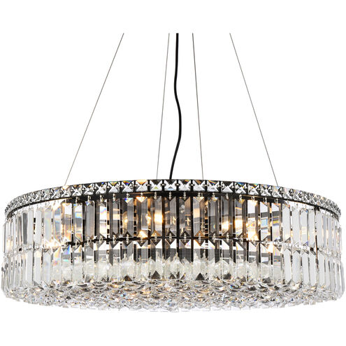 Maxime 12 Light 28 inch Black and Clear Chandelier Ceiling Light