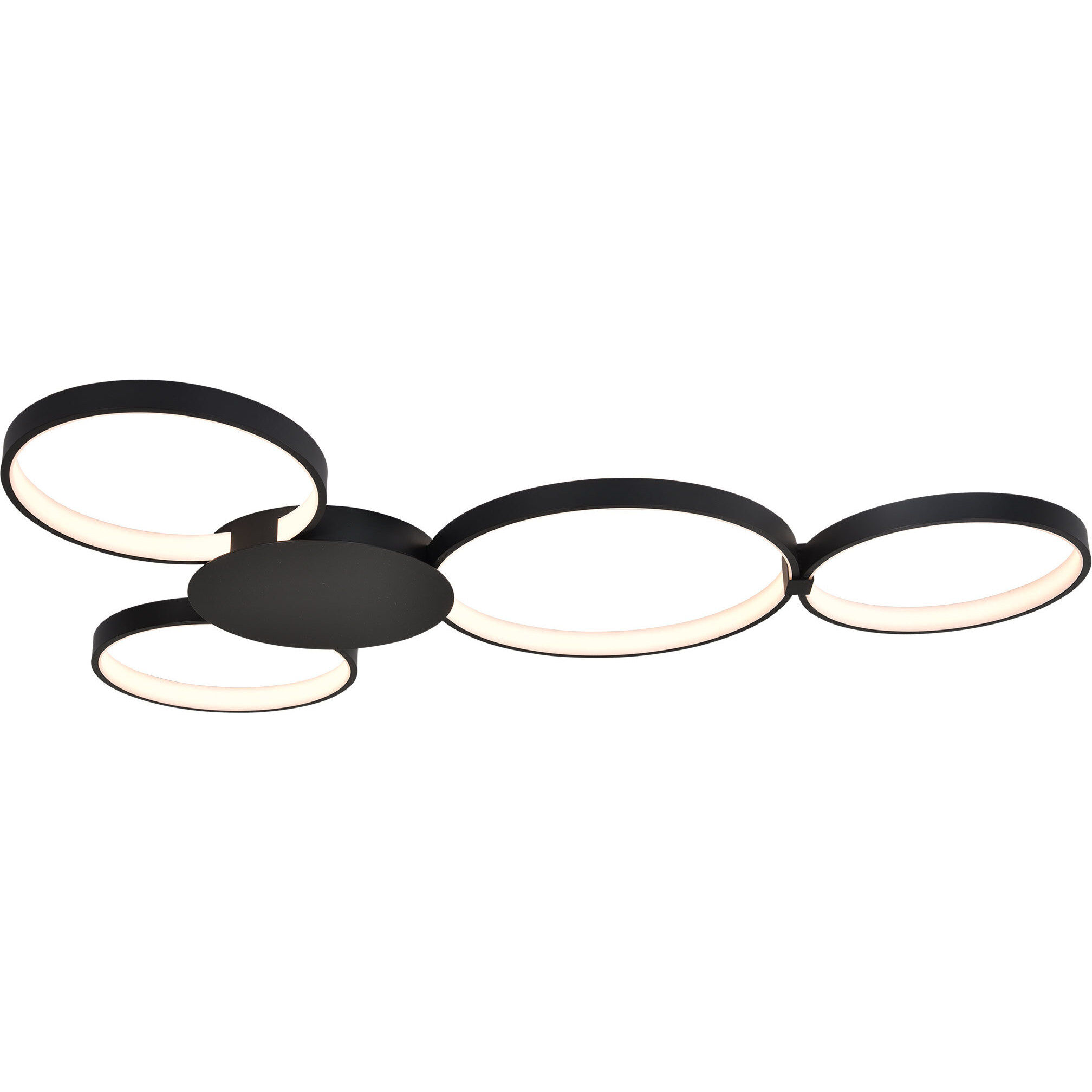 Capella 29.25 inch Black Semi-Flush Ceiling Light