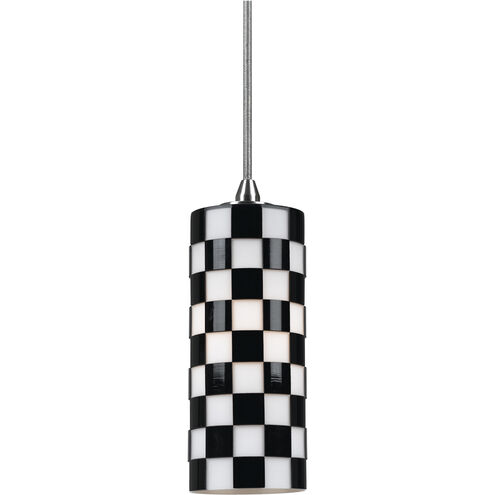 Signature 1 Light 3 inch Brushed Steel Pendant Set Ceiling Light