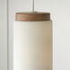 Liam 1 Light 9.25 inch Light Wood and White Pendant Ceiling Light